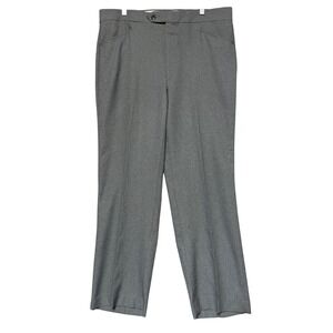 Perma-Prest Mens Vintage Gray Trevira Polyester Regular Fit Dress Slacks 38x29